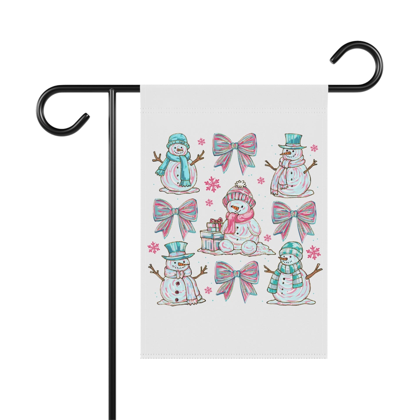 Preppy Snowman Garden Flag