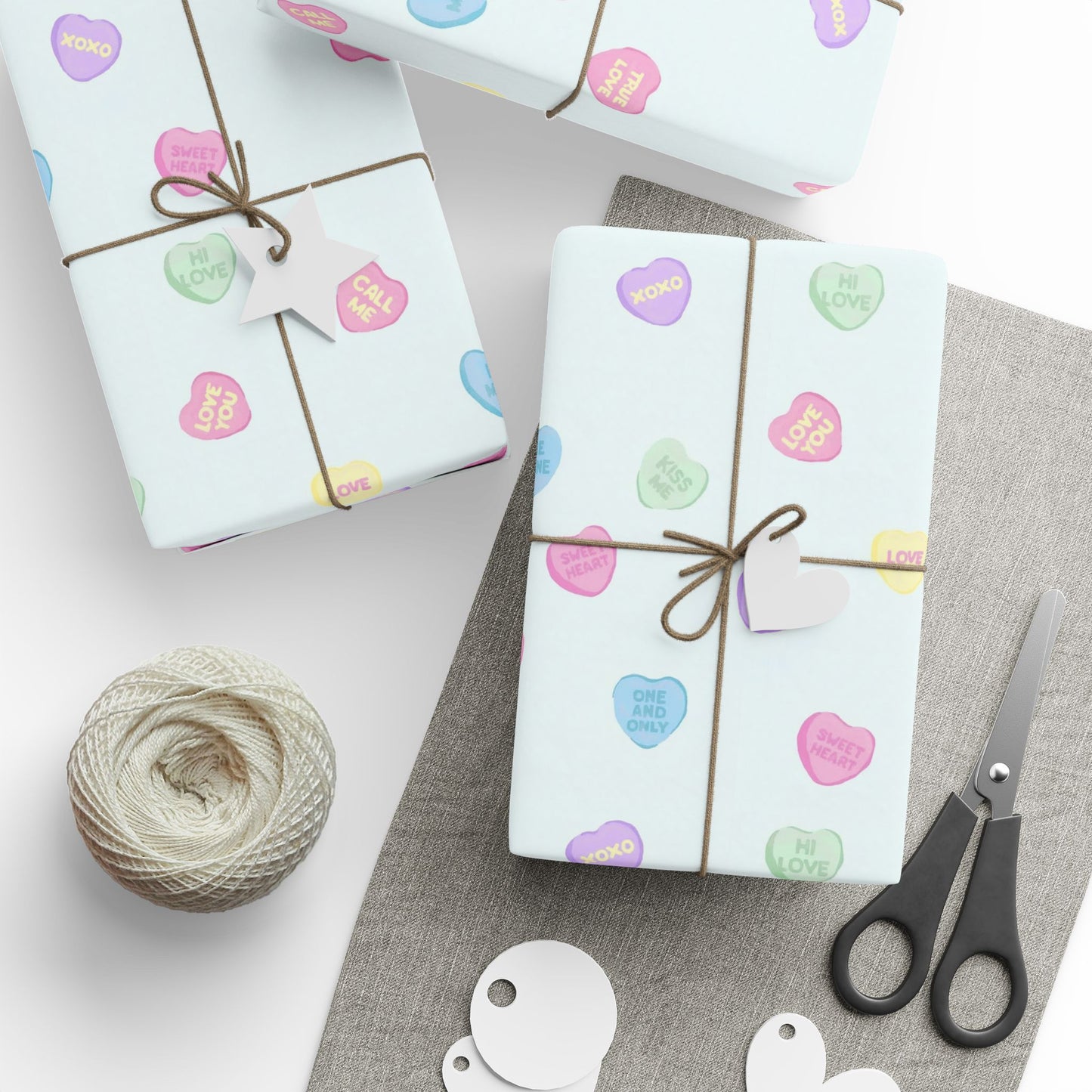 Valentine Day Conversation Heart Wrapping Paper