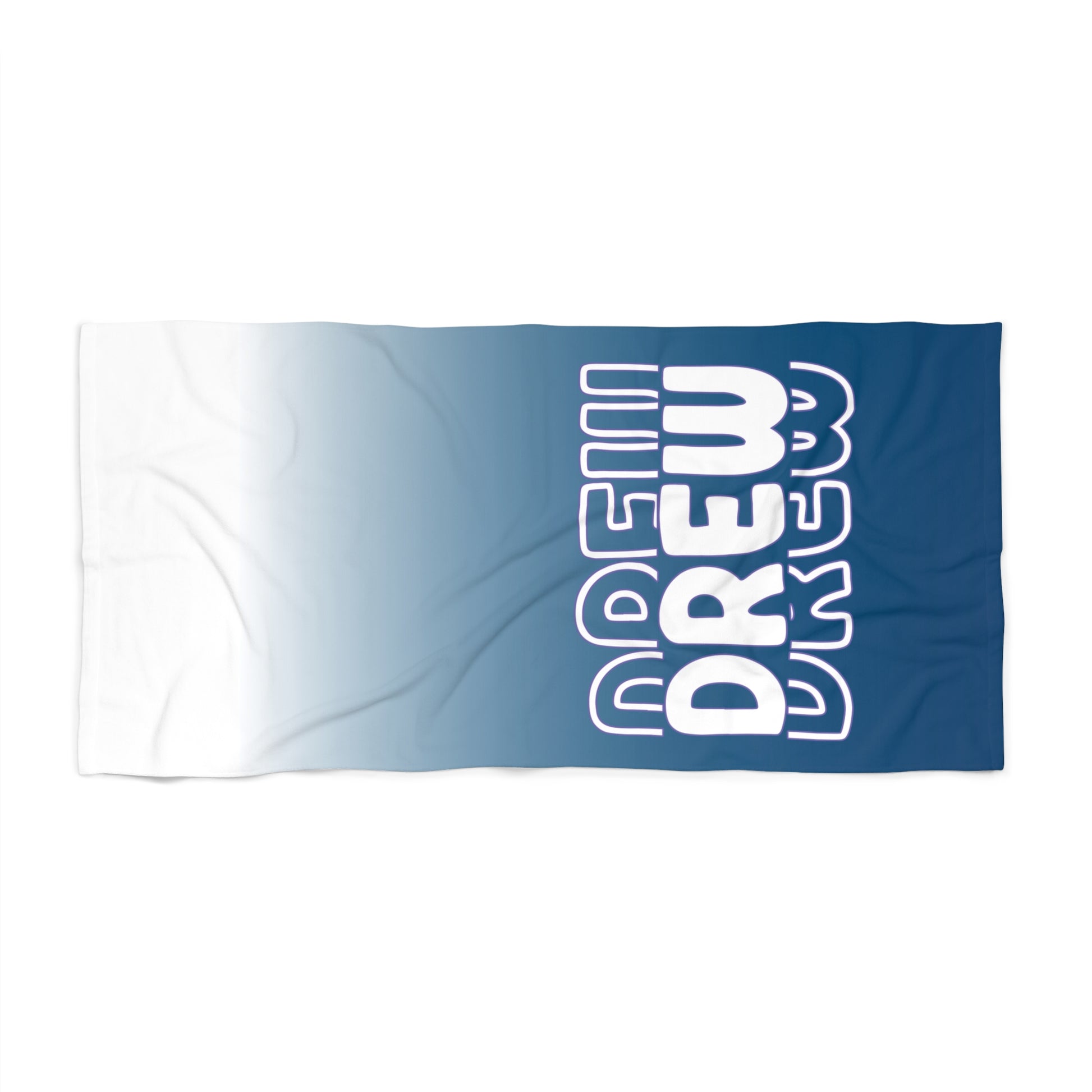 Personalized Navy Ombre Beach Towel 