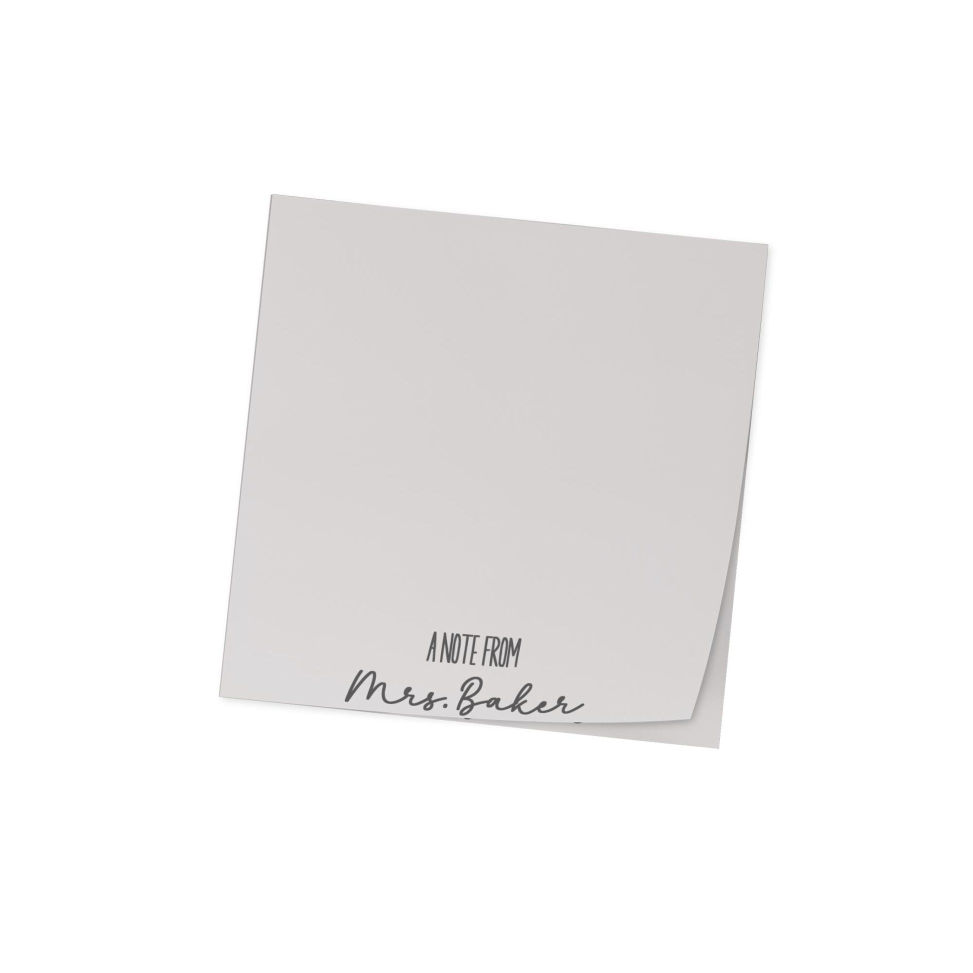 minimal A Note From sticky notes personalized with teacher name at bottom