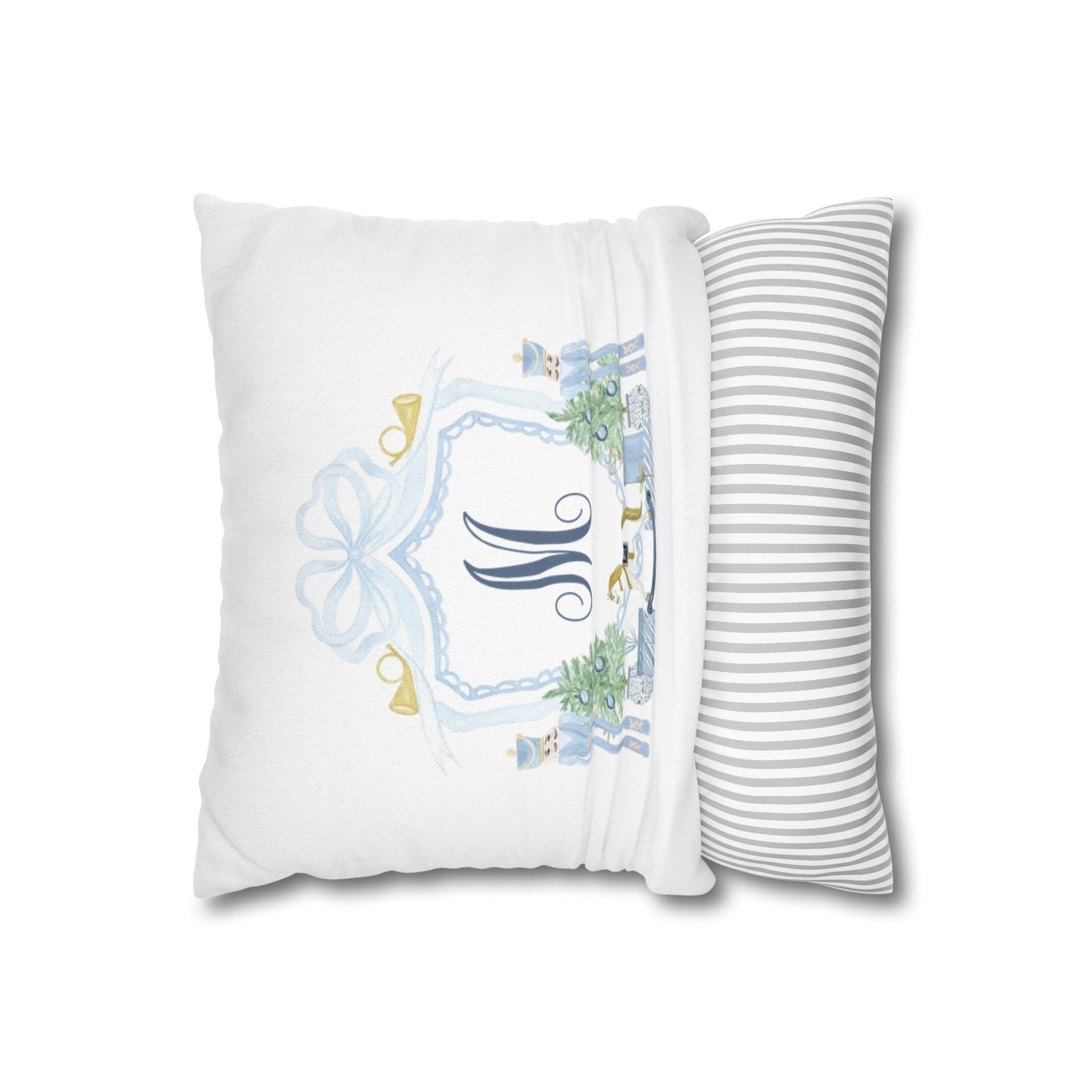 Monogram M Nutcracker Pillowcase | Square Accent Pillowcase