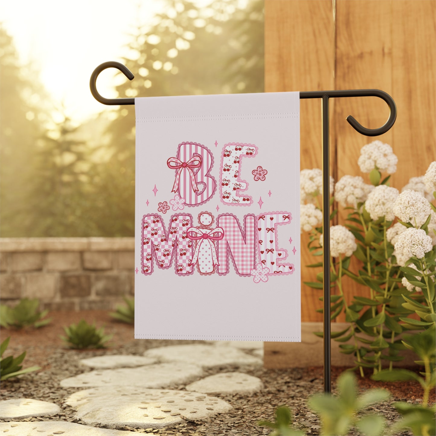 Be Mine Valentine Coquette Garden Flag