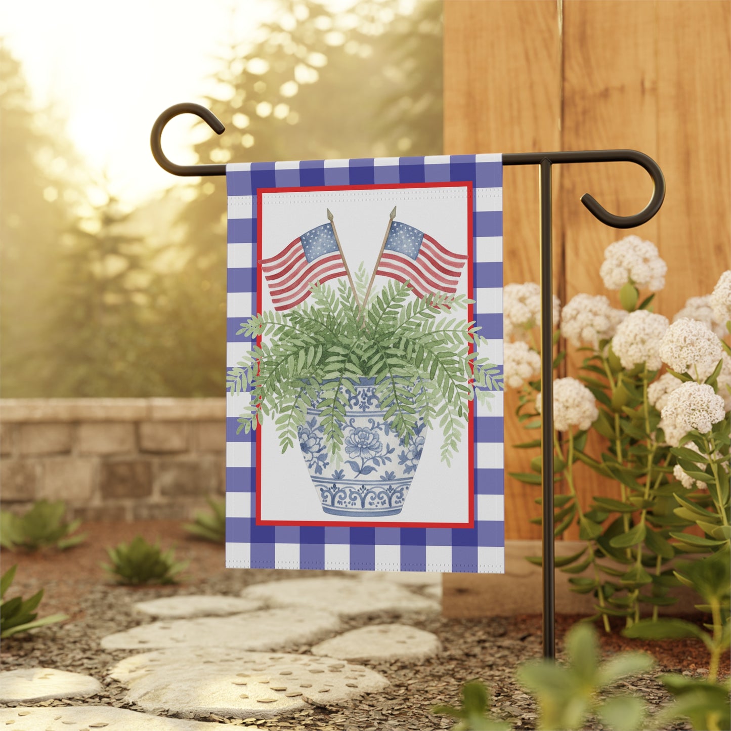 Patriotic Chinoiserie Garden Flag