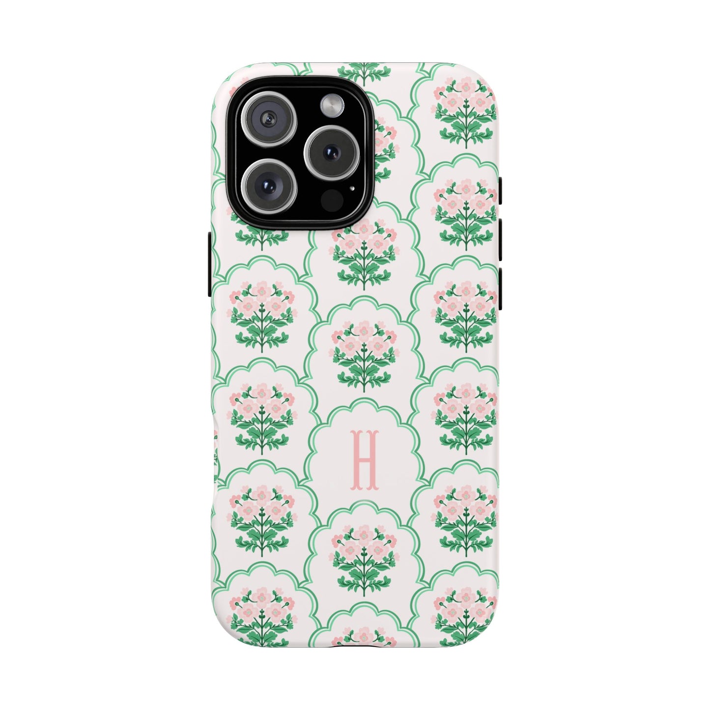 Preppy Floral Personalized Phone Case
