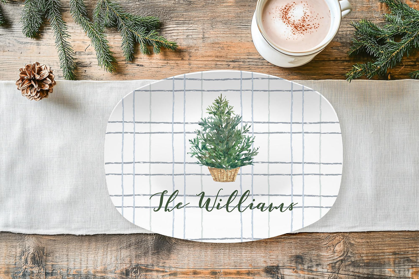 Personalized Christmas Tree Platter