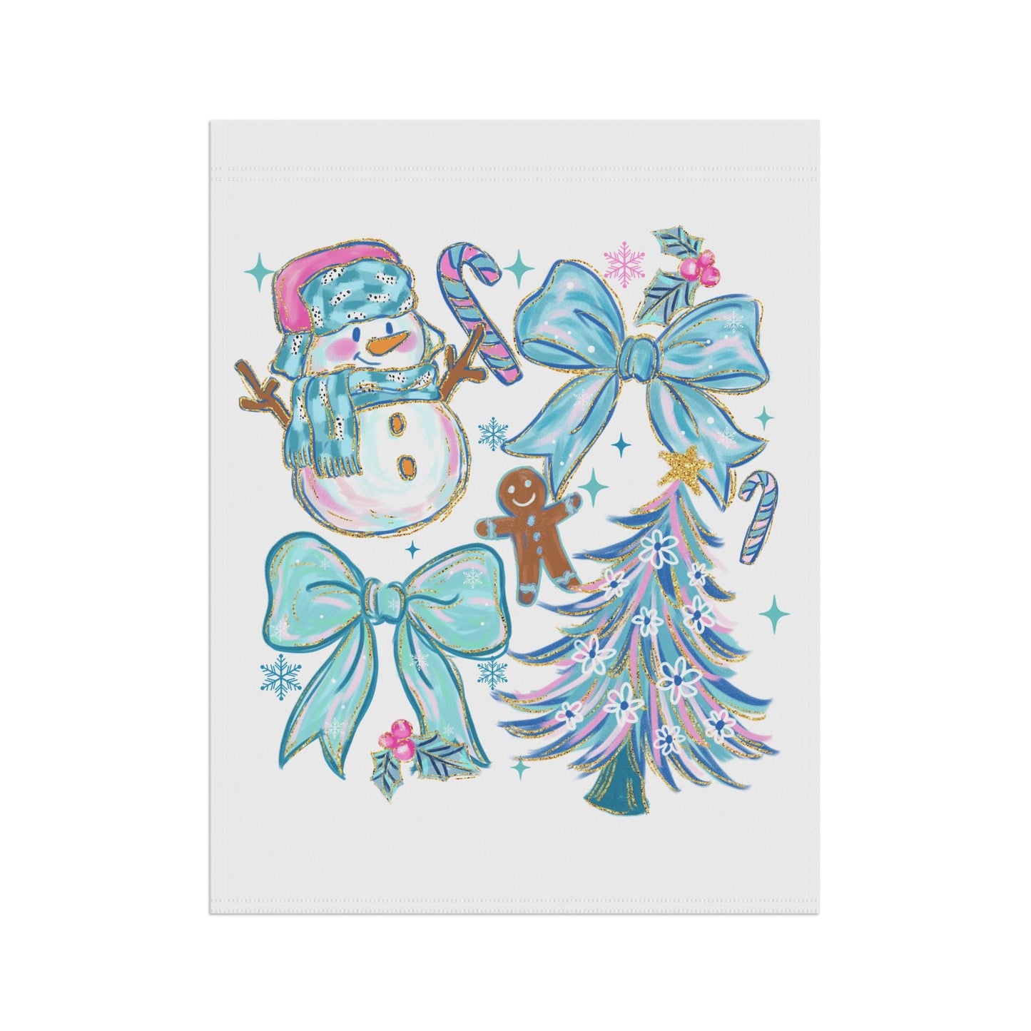 Whimsical Winter Garden Flag