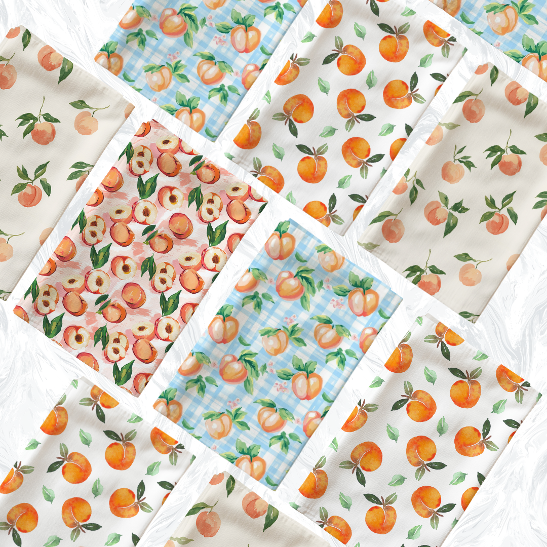 Peaches Tea Towel