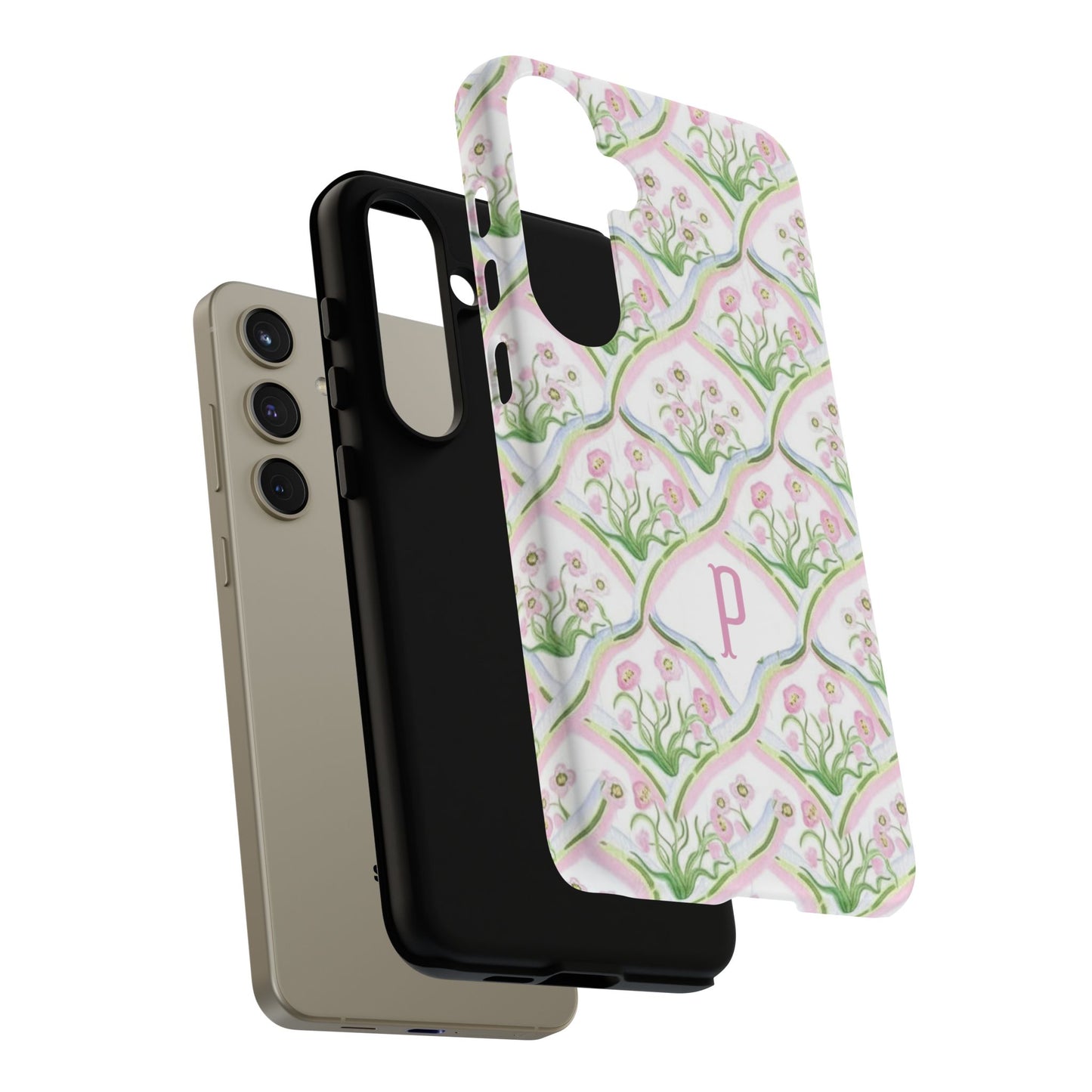 Pink Floral Personalized Phone Case
