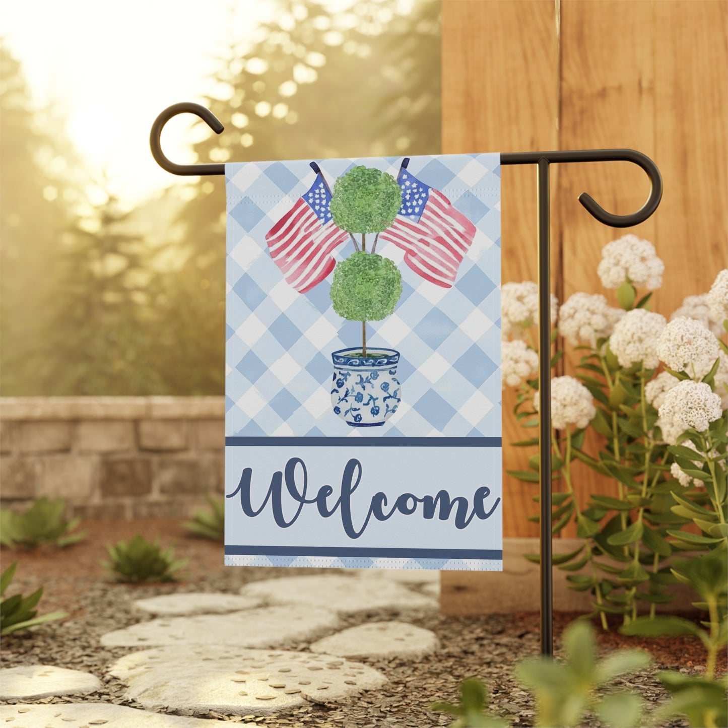 Patriotic Welcome Garden Flag