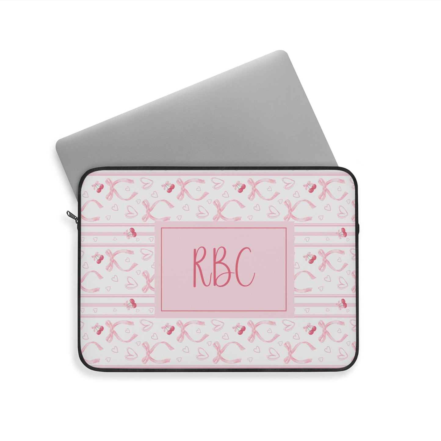Personalized Shabby Chic Heart Laptop Sleeve