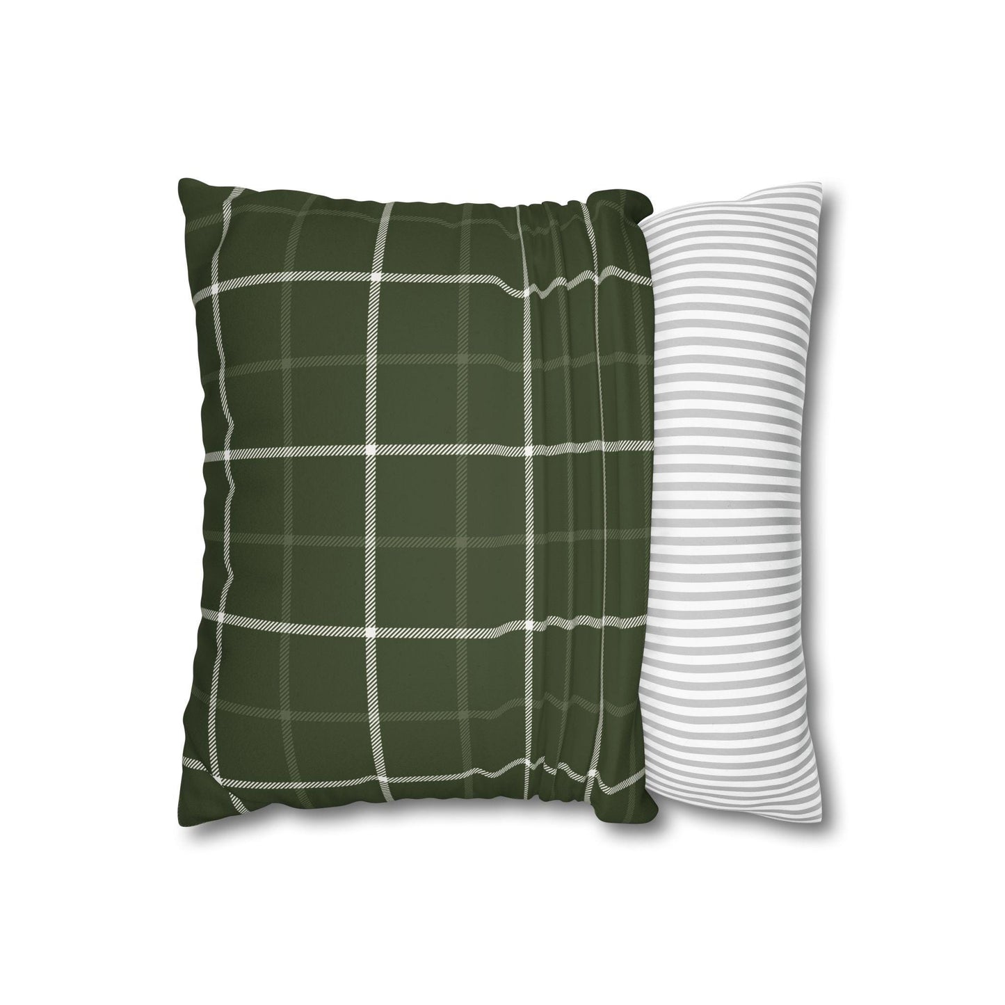 Ralph Lauren Style Green Tattersall Throw Pillow Cover