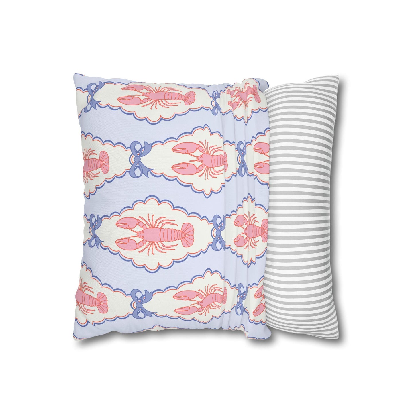 Pink Lobster Pillow Cover