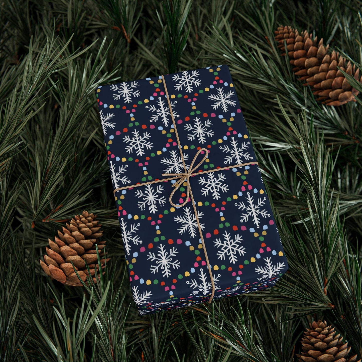 Snowflake Gumdrop Wrapping Paper