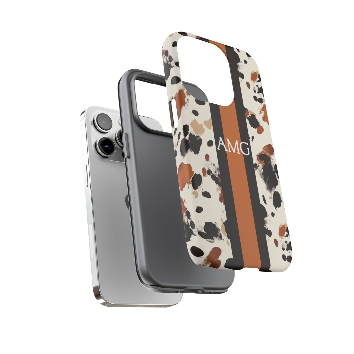 Cowhide Monogram Phone Case