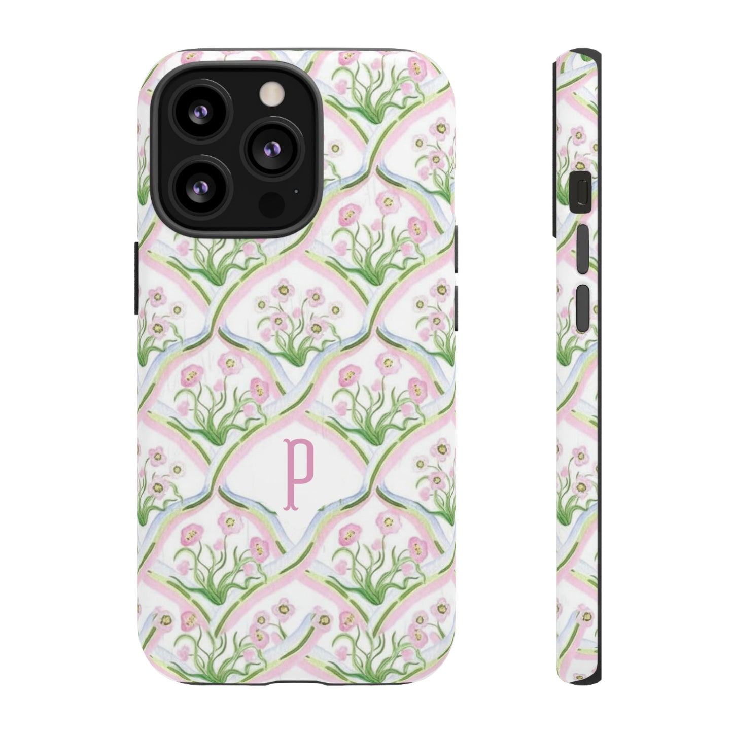 Pink Floral Personalized Phone Case