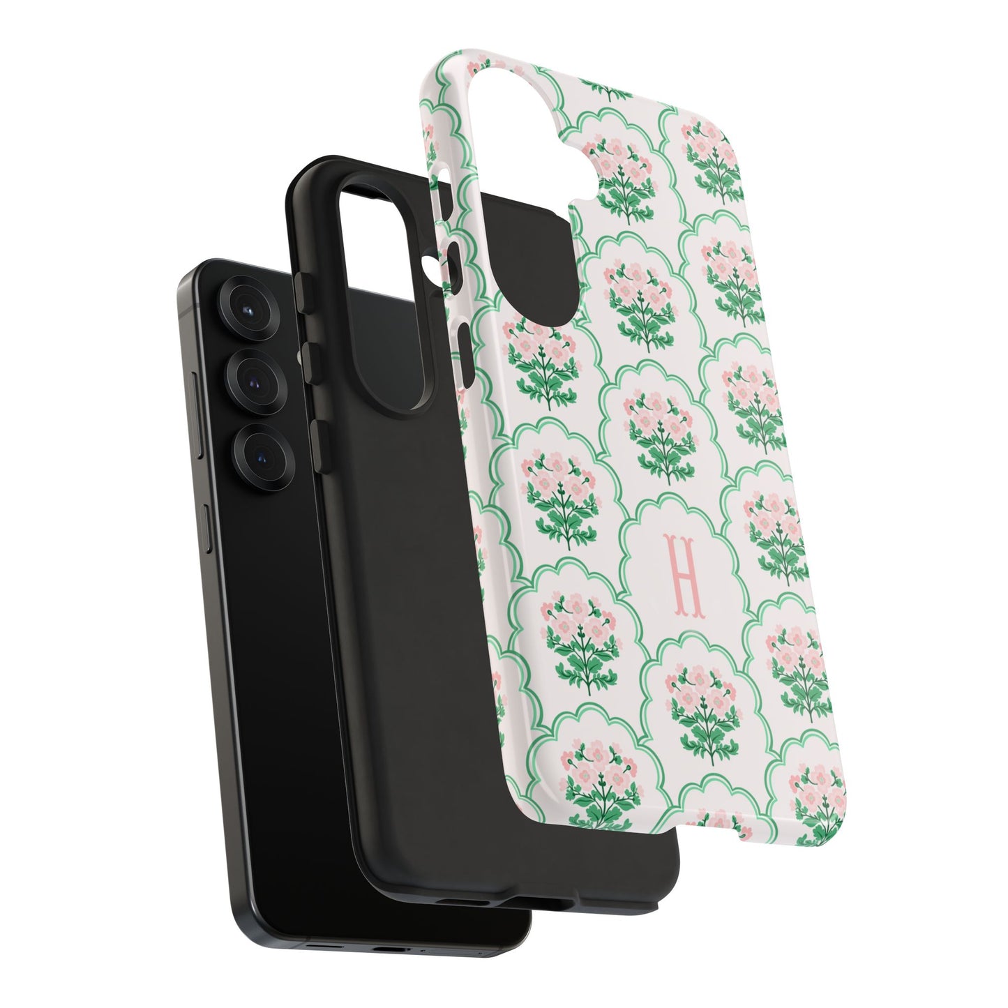 Preppy Floral Personalized Phone Case