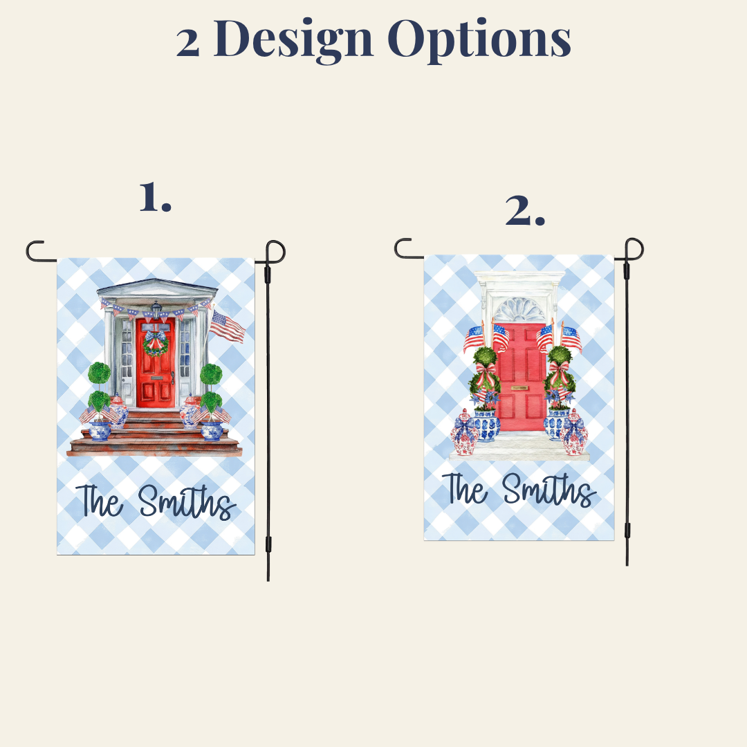 Personalized Patriotic Garden Flag