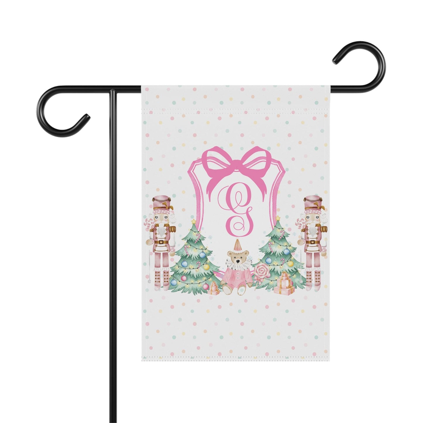 Personalized Nutcracker Garden Flag Pink