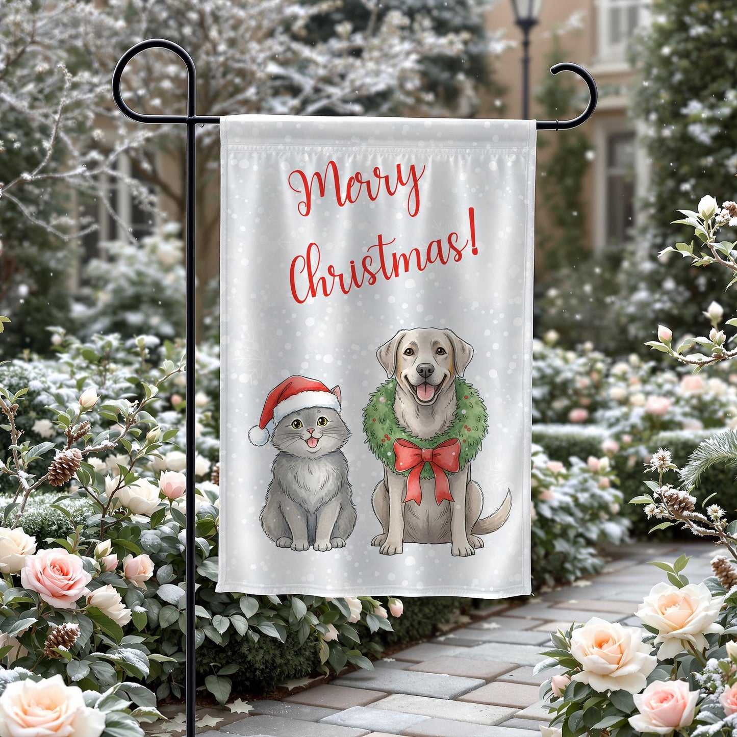 Personalized Pet Christmas Garden Flag