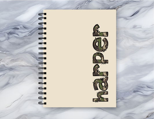 Personalized Camo Name Spiral Notebook
