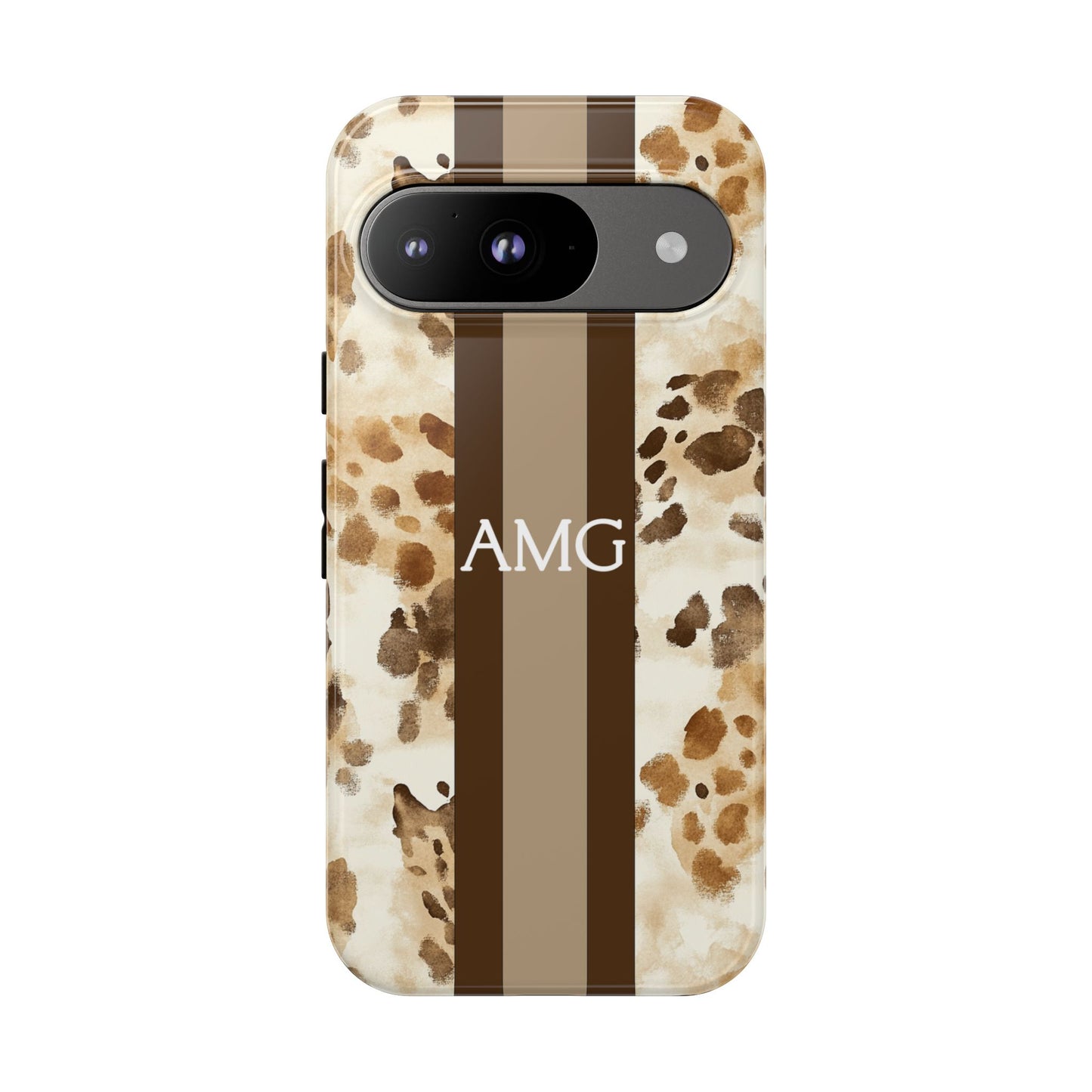 Giraffe Print Monogram Phone Case