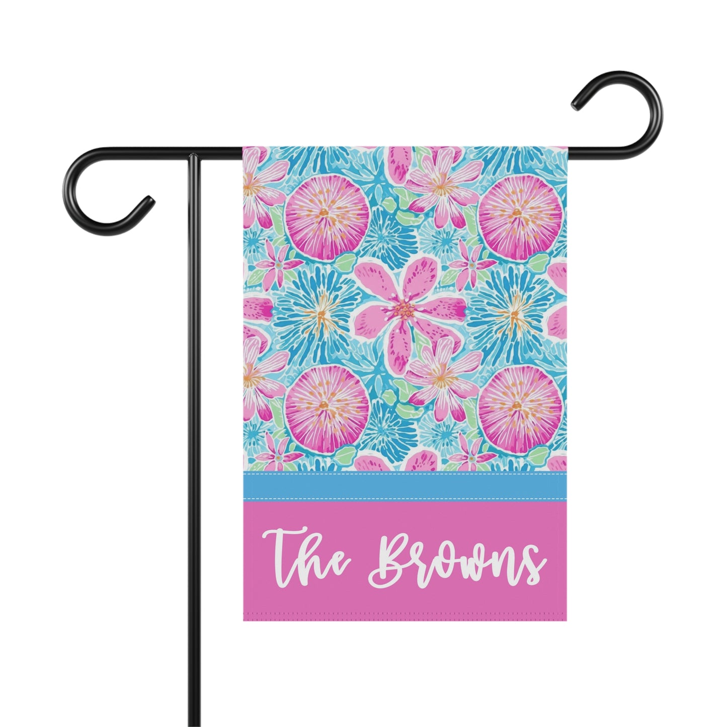 Personalized Preppy Coastal Garden Flag