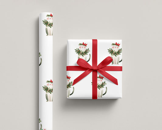 Christmas Cat Wrapping Paper