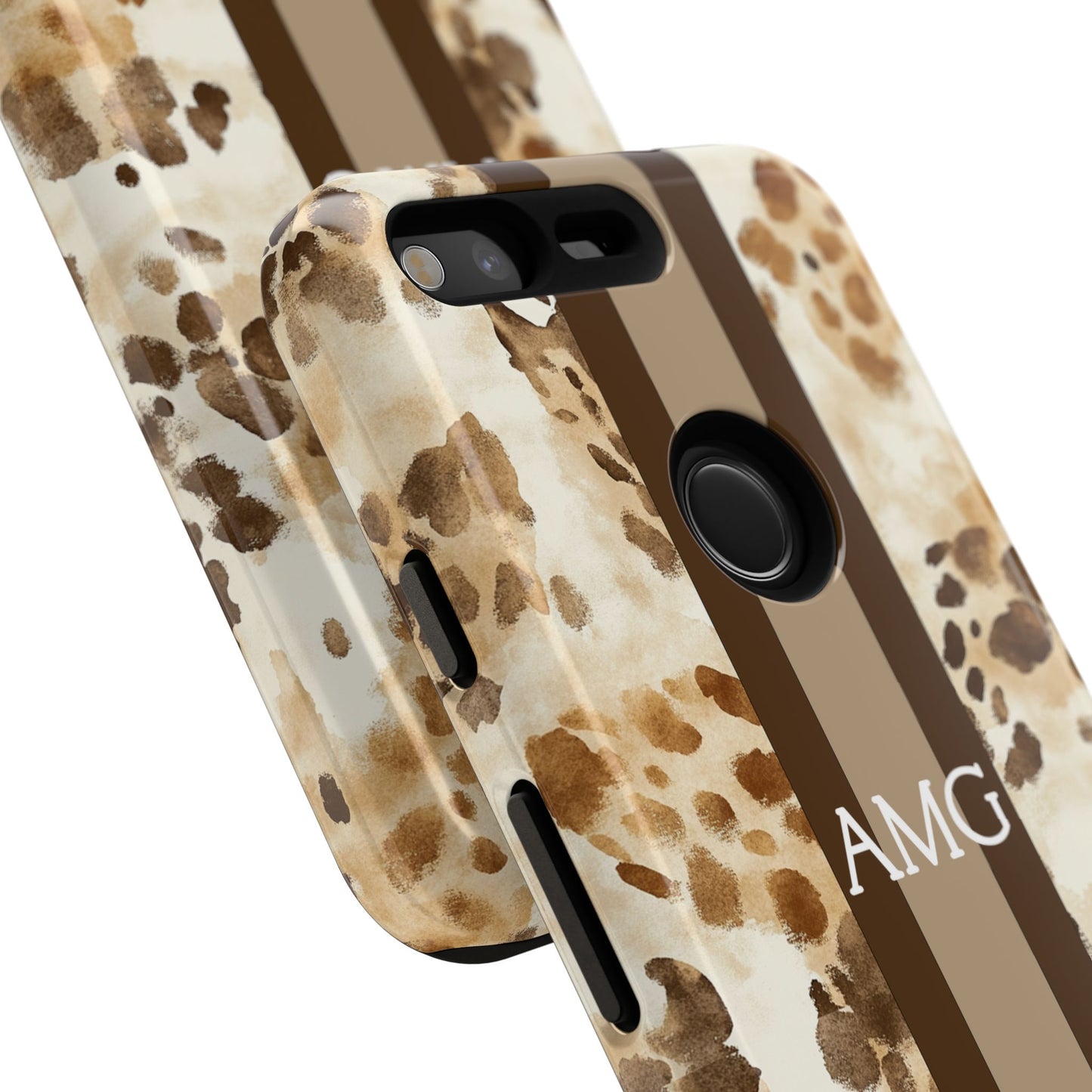 Giraffe Print Monogram Phone Case