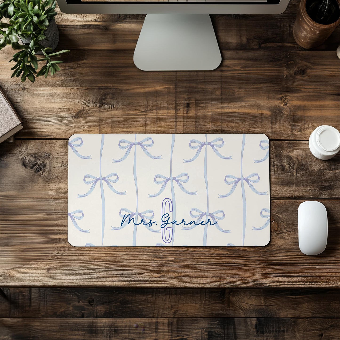 Blue Ribbon Desk Pad Personalized