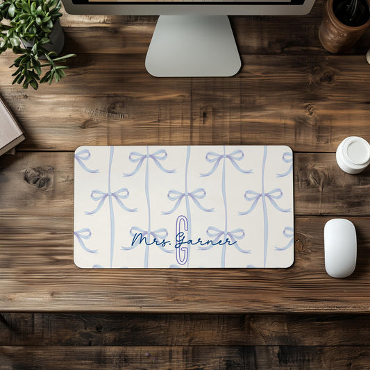 Blue Ribbon Desk Pad Personalized