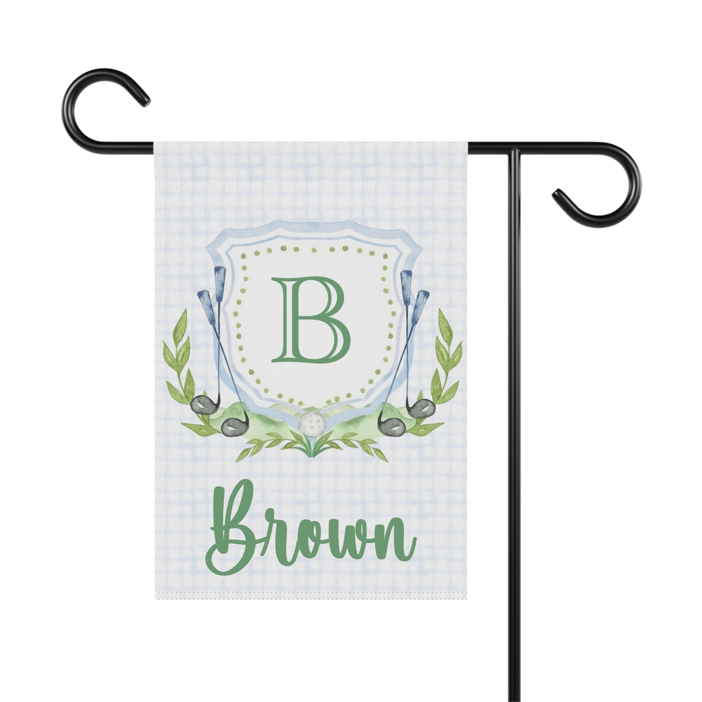 Personalized Golf Crest Garden Flag