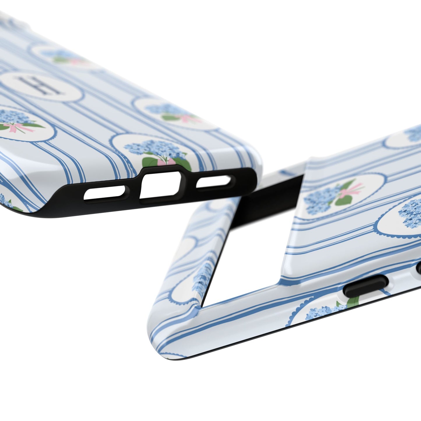 Blue Hydrangea Personalized Preppy Phone Case