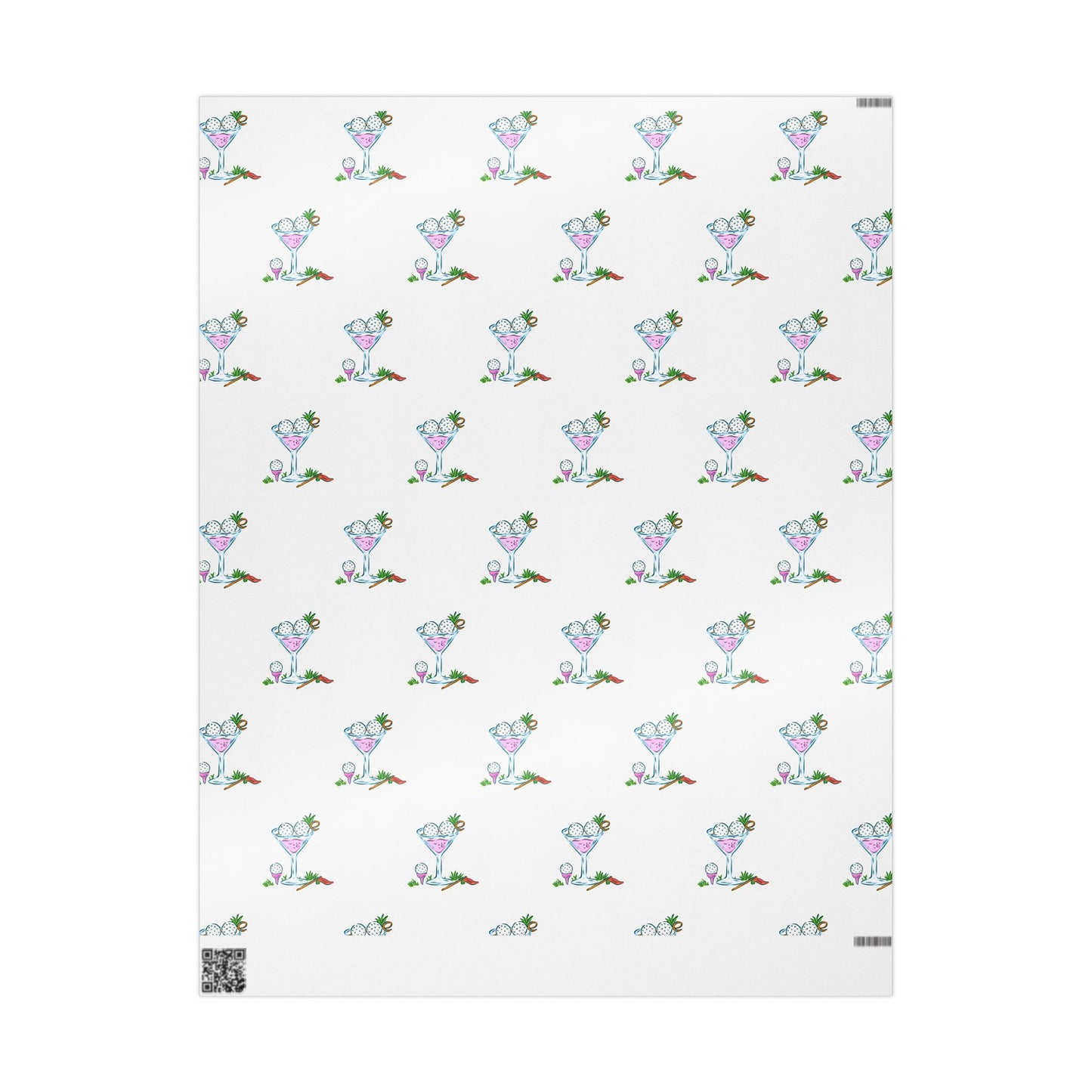 Golf Martini Wrapping Paper