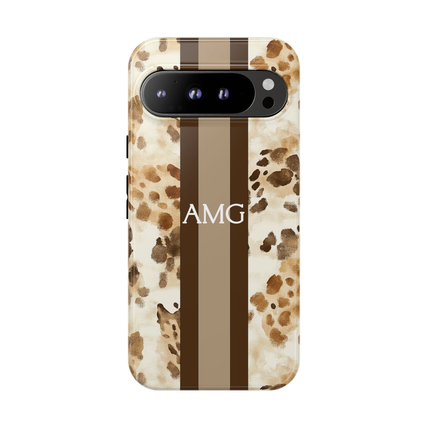 Giraffe Print Monogram Phone Case