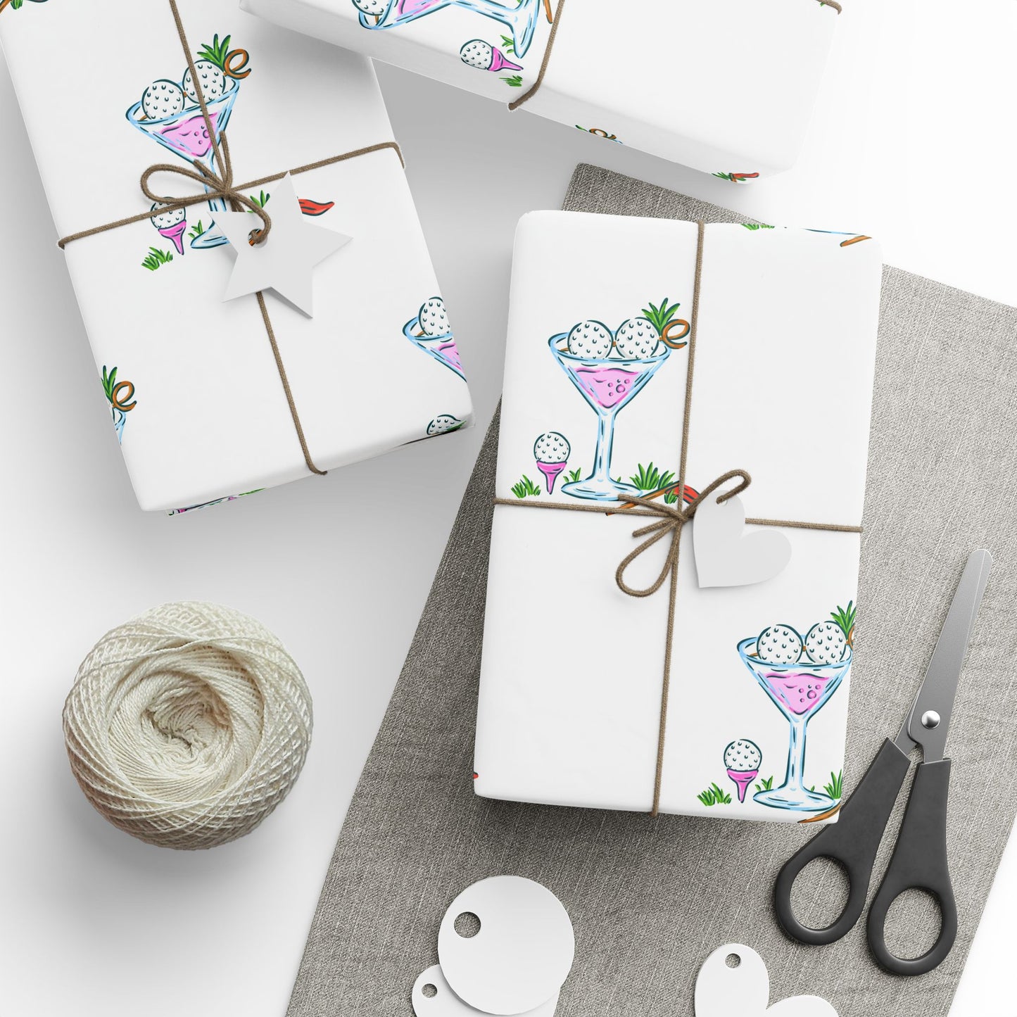 Golf Martini Wrapping Paper