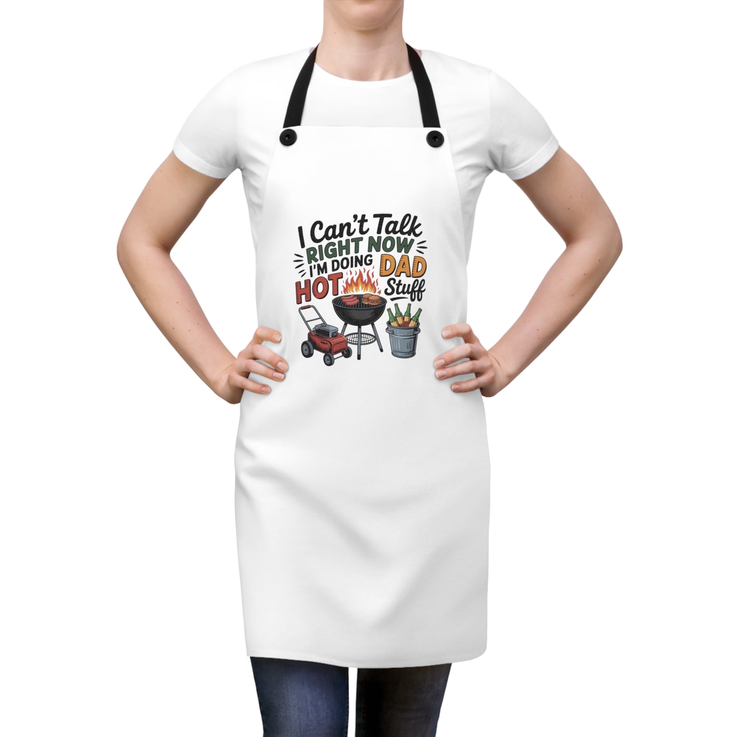 Fathers Day Apron Gift Dad Hot Stuff Apron