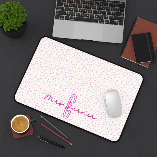 Polka Dot Desk Pad Personalized
