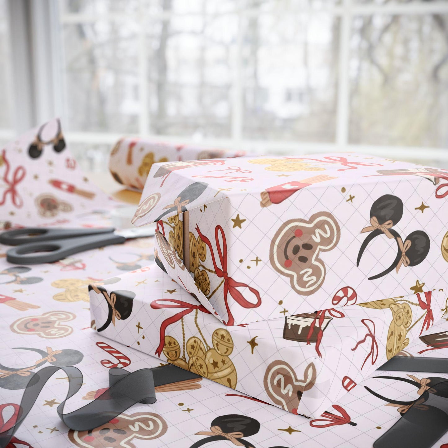 Gingerbread Ears Christmas Gift Wrap