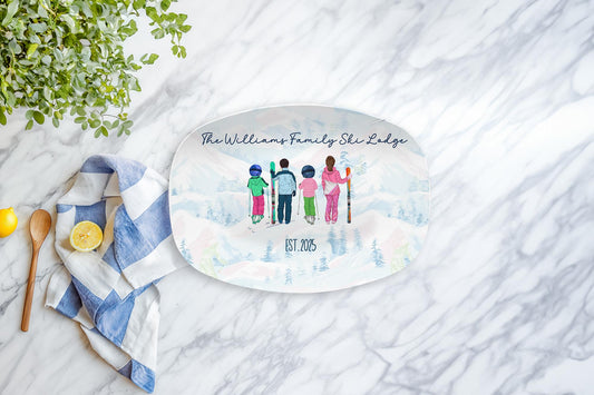 Personalized Family Ski Lodge Platter