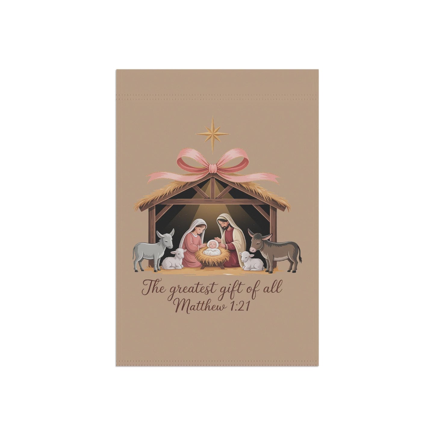 Nativity Garden Flag "The Greatest Gift of All"