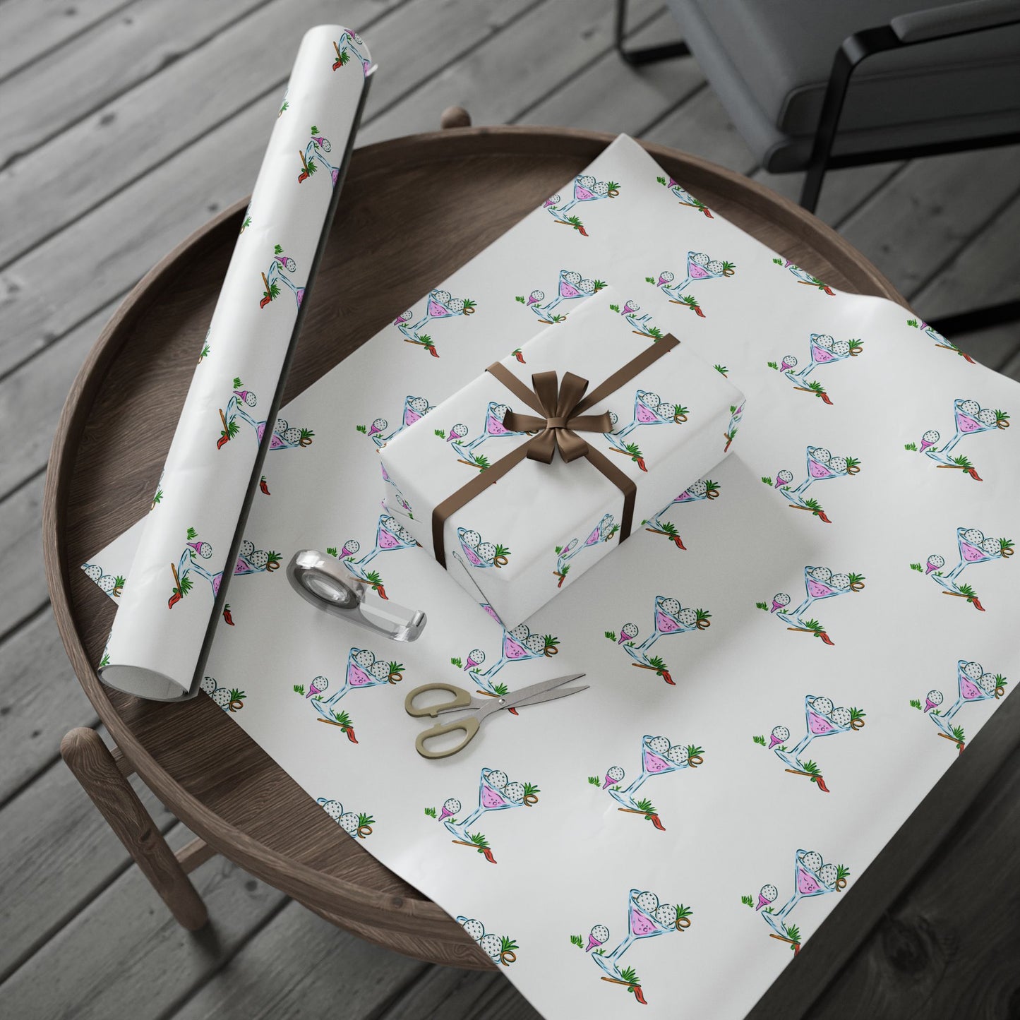 Golf Martini Wrapping Paper