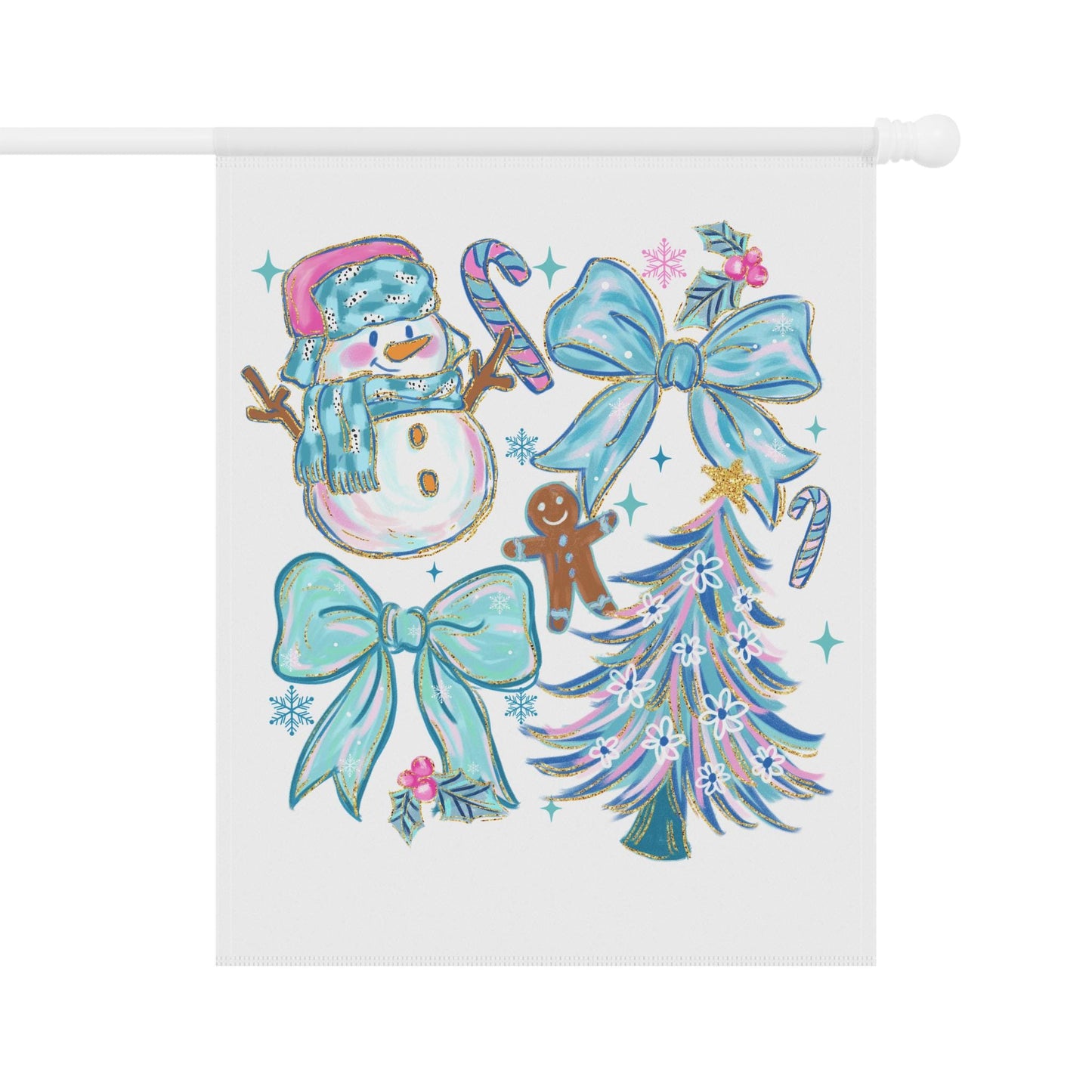 Whimsical Winter Garden Flag