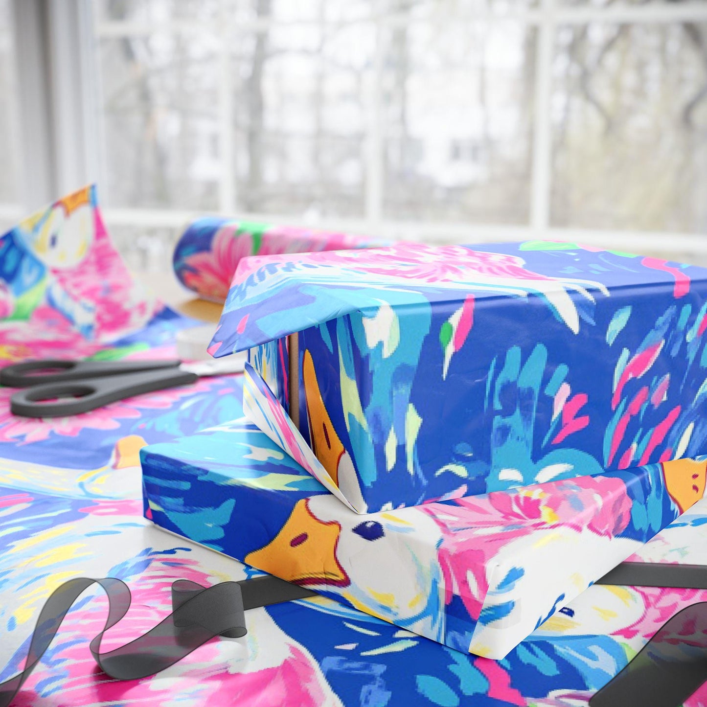 Preppy Swan Wrapping Paper