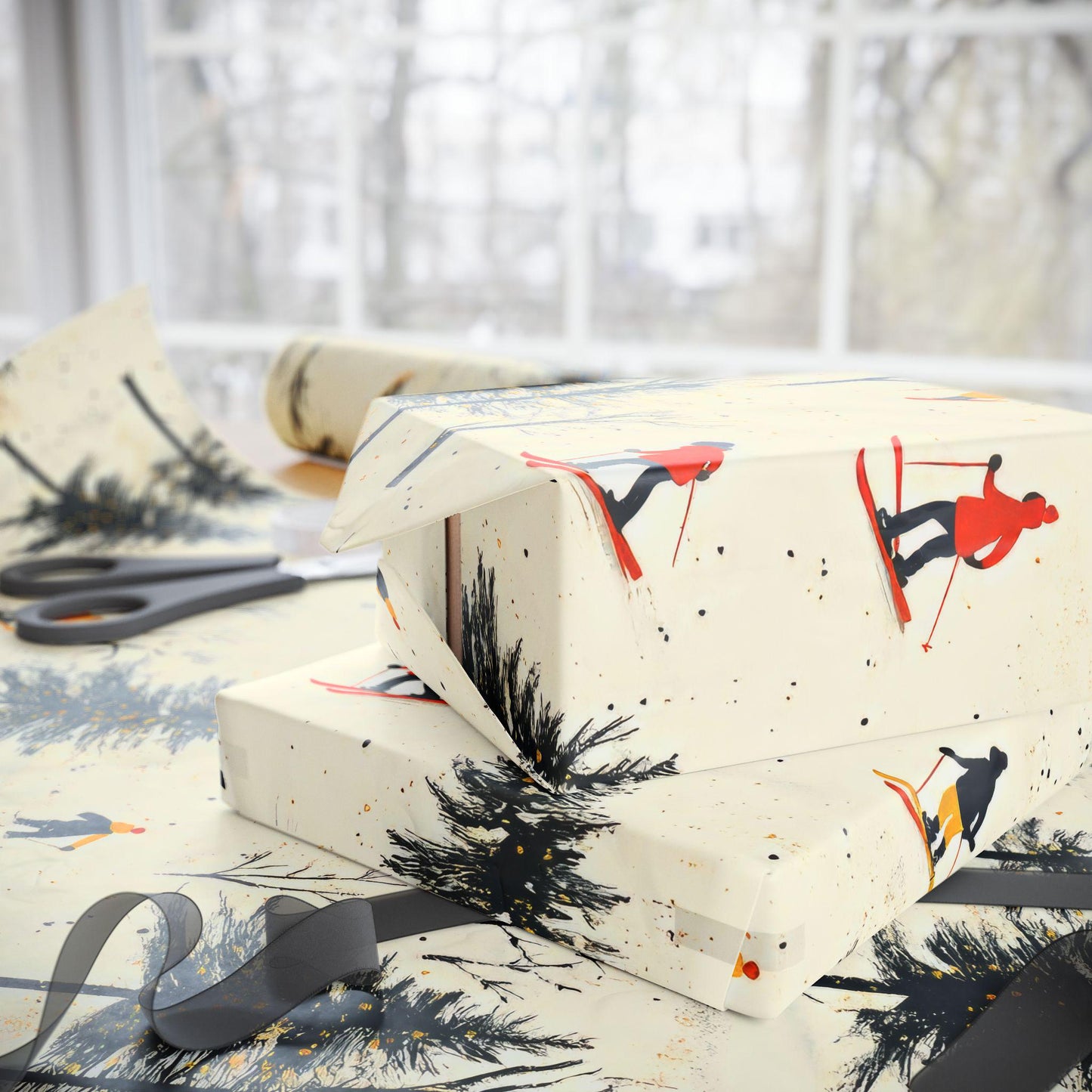 Skiing Wrapping Paper –