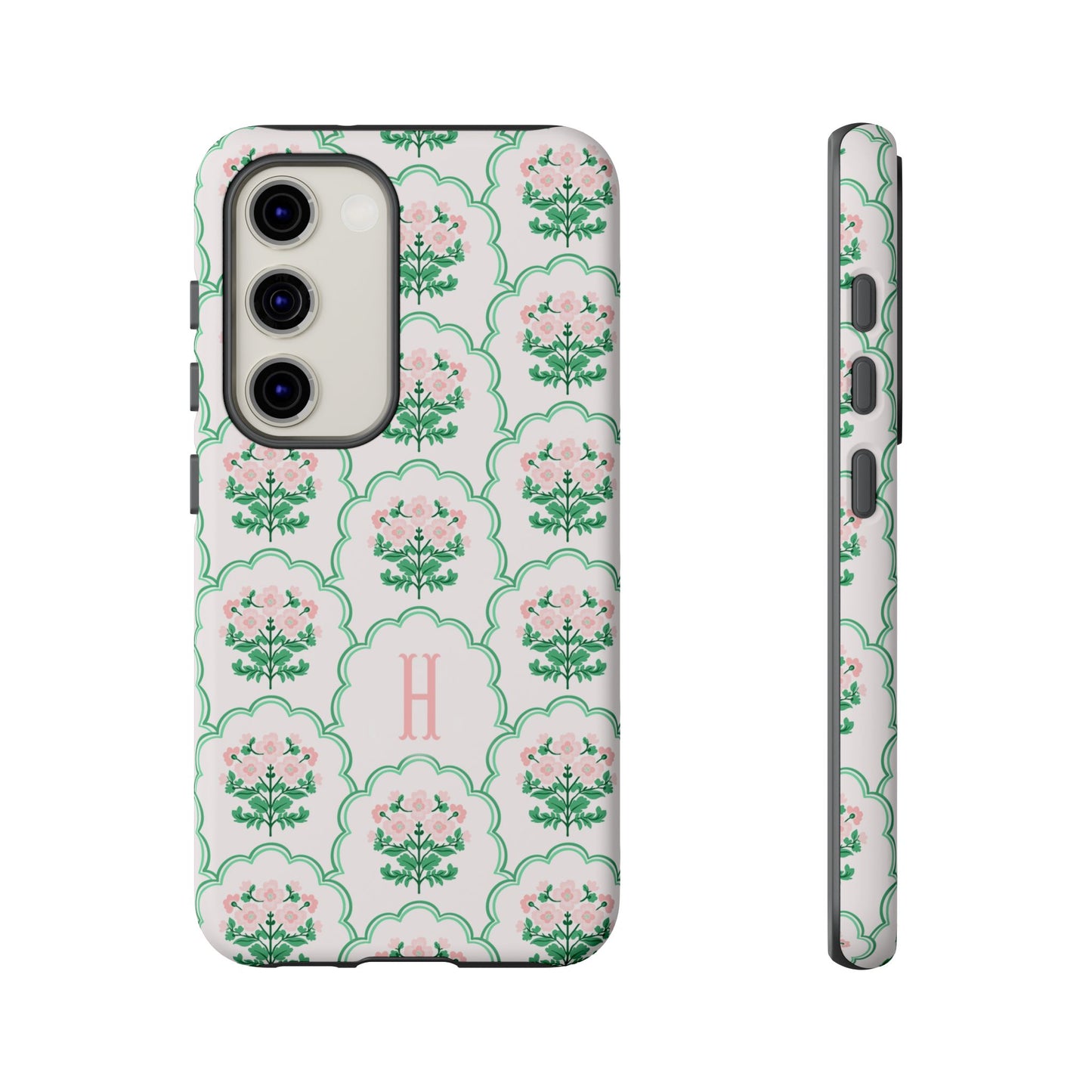 Preppy Floral Personalized Phone Case