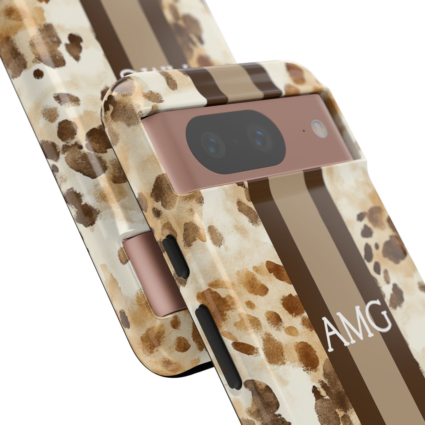 Giraffe Print Monogram Phone Case
