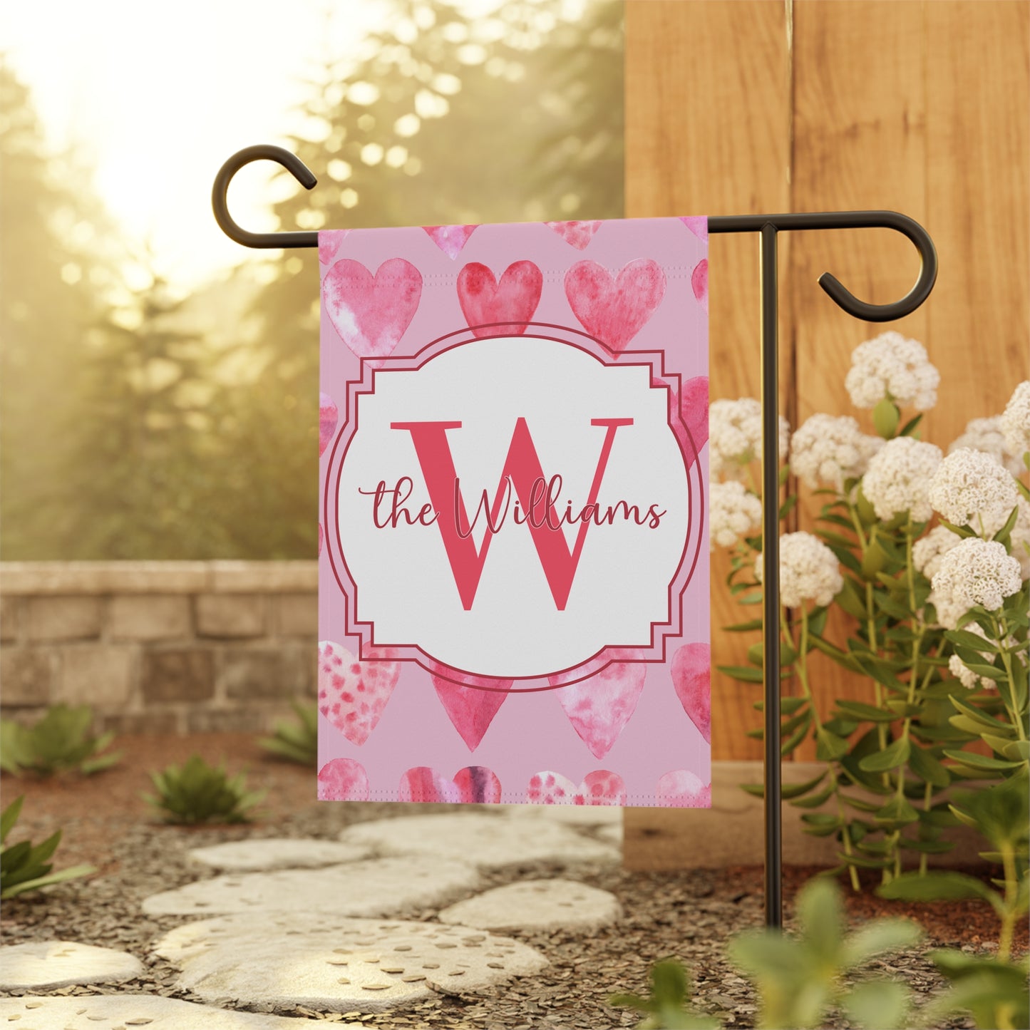 Valentine Monogram Garden Flag