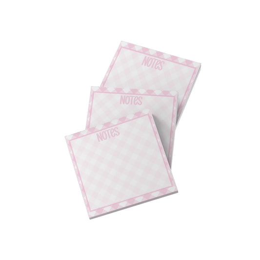 Pink Gingham Post-it® Notes