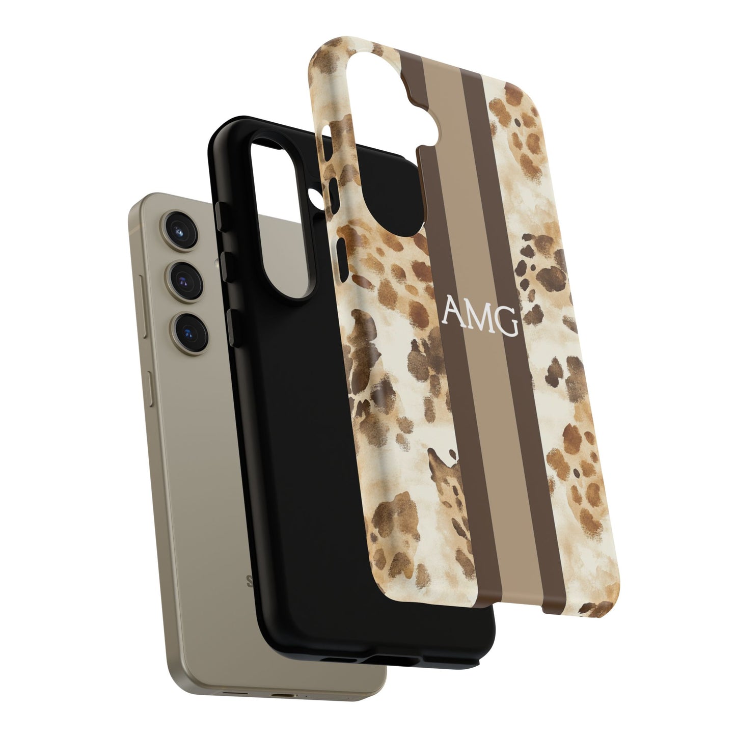 Giraffe Print Monogram Phone Case