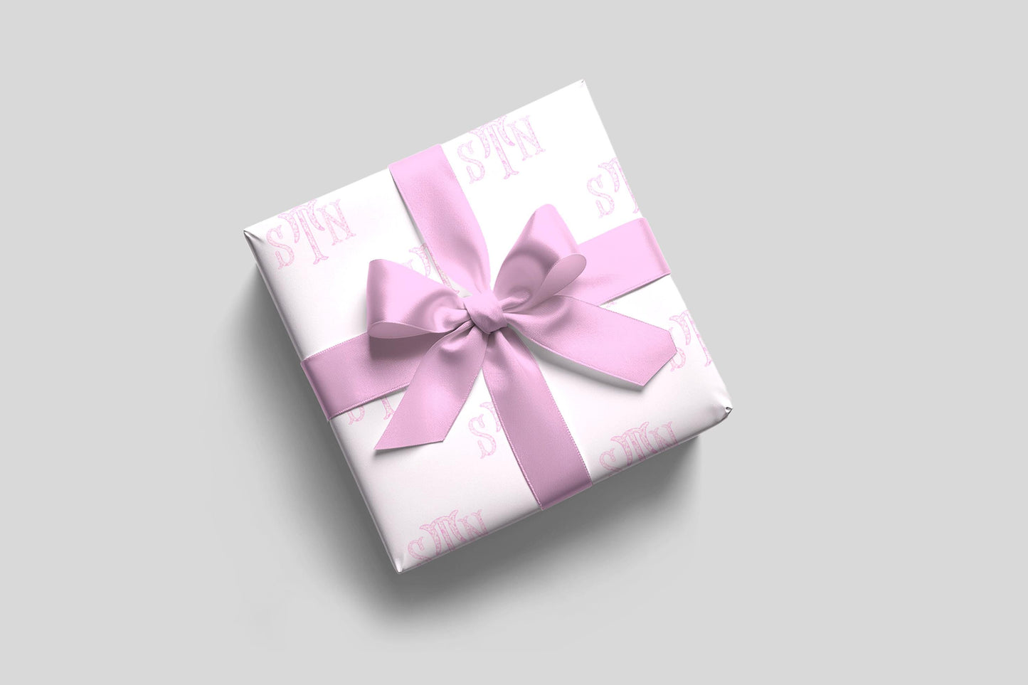 Custom Monogram Wrapping Paper Pink